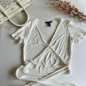 Crop Top Wrap Blouse